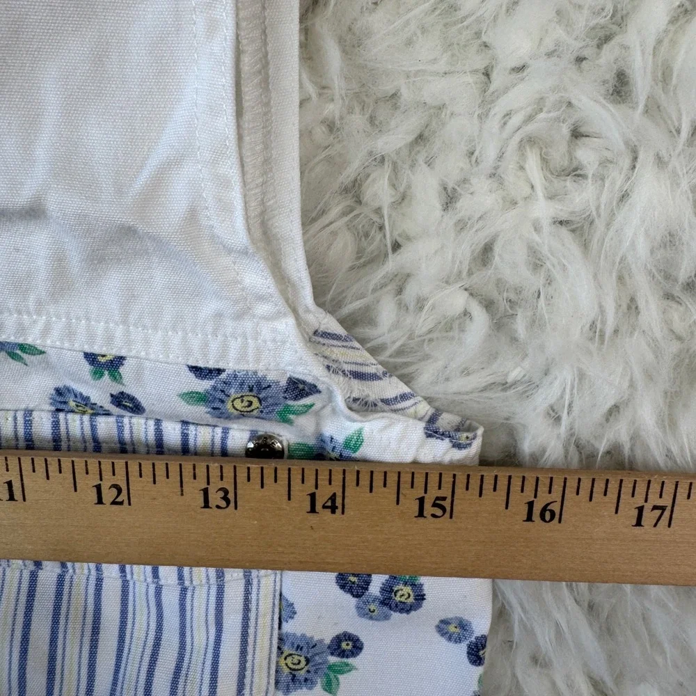 Cherokee‎ Girls 2 Piece Set Vest 10/12 + Skirt 7/8 White Blue Western Floral